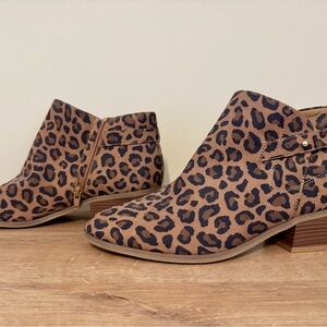 Old Navy Animal Print Ankle Booties